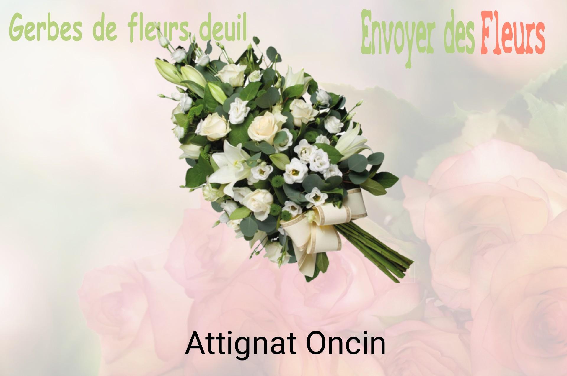Gerbe de fleurs de deuil livrée à Attignat-Oncin